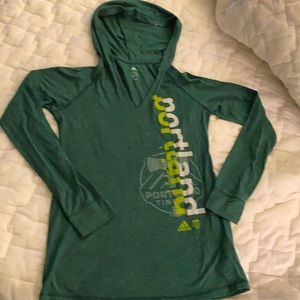 Adidas Portland Timber’s long sleeve, hooded tee